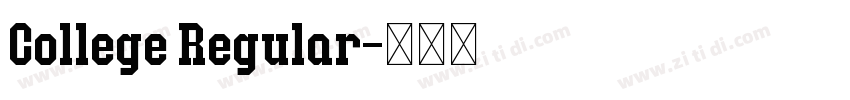 College Regular字体转换
